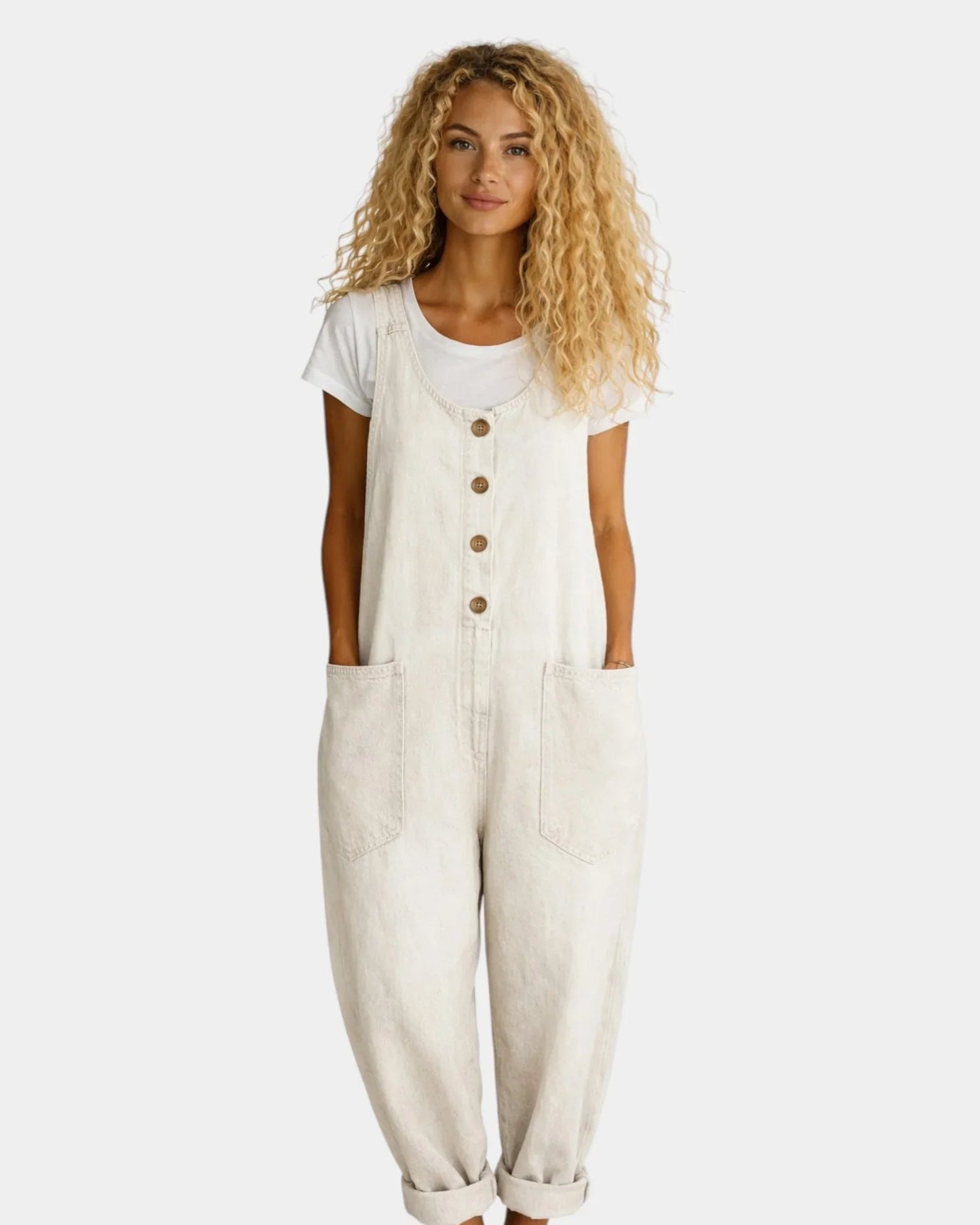 Lorena | Salopette en denim coton vintage lavé