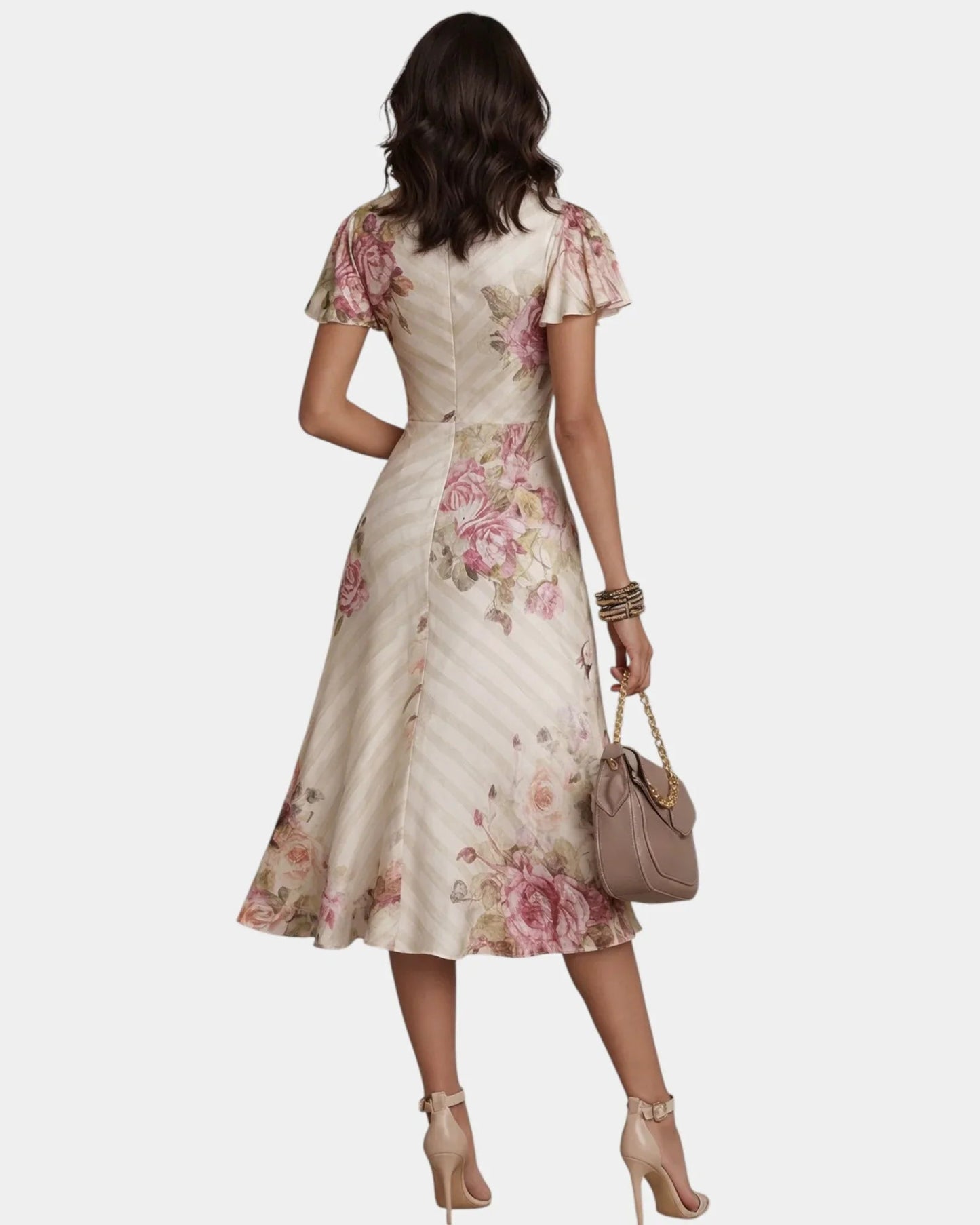 Bibiane | Robe midi à fleurs