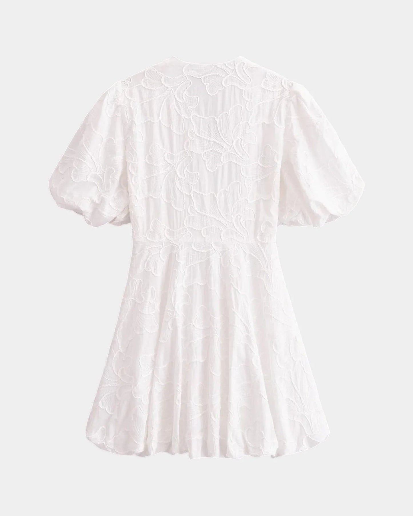 Anastasie | Robe mini brodées à manches volantées
