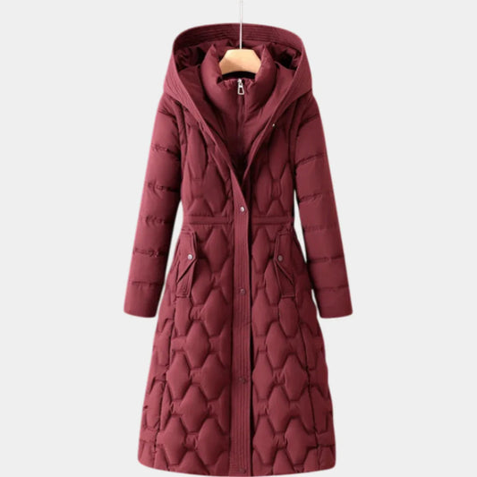 Briseida | Long manteau en duvet avec capuche
