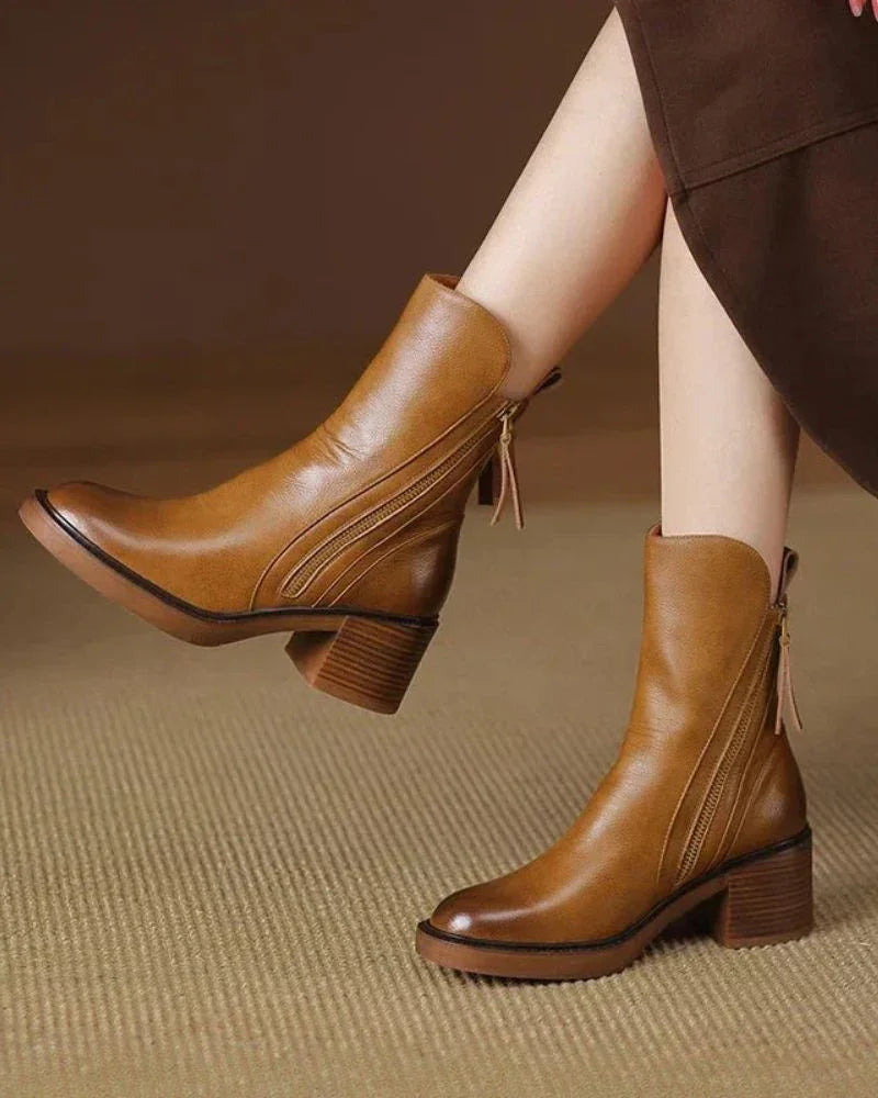 Valorine | Bottes en cuir noir