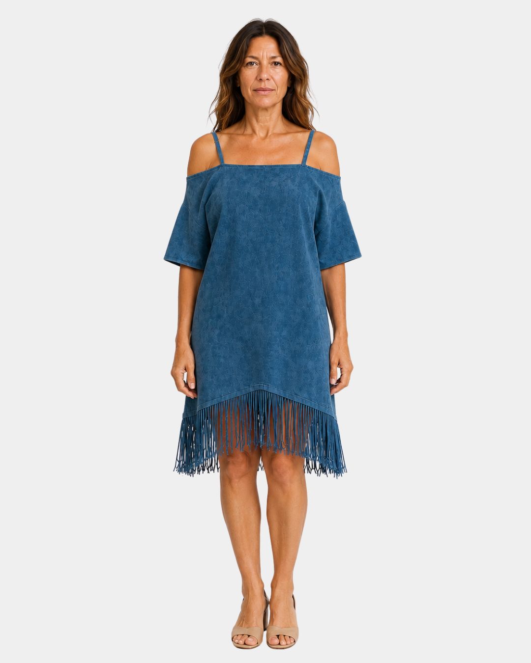 Héloïsette | Robe à bretelles avec franges