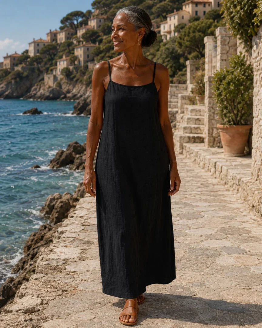 Désideria | Robe longue à fines bretelles