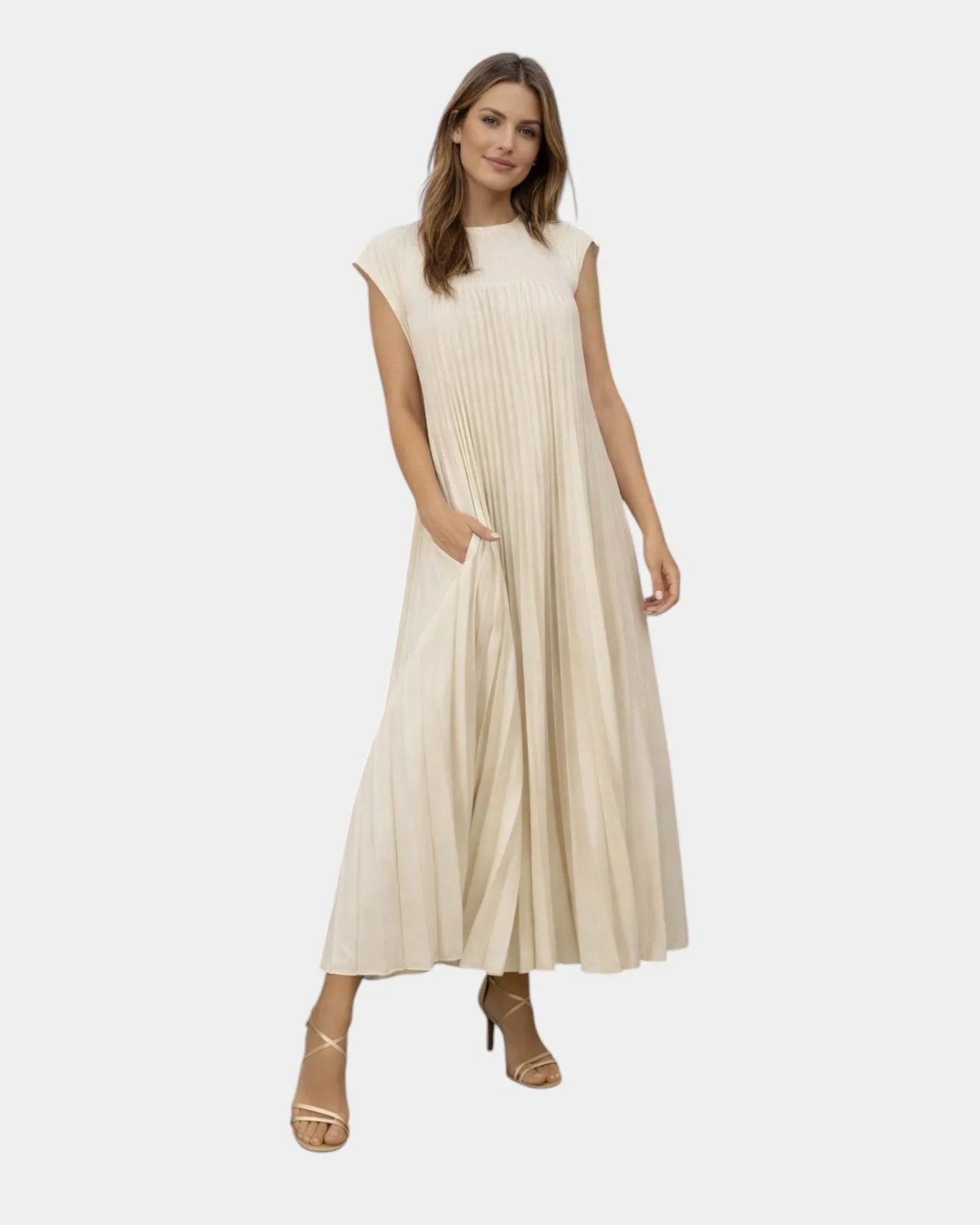 Marianne | Robe Midi Plissée