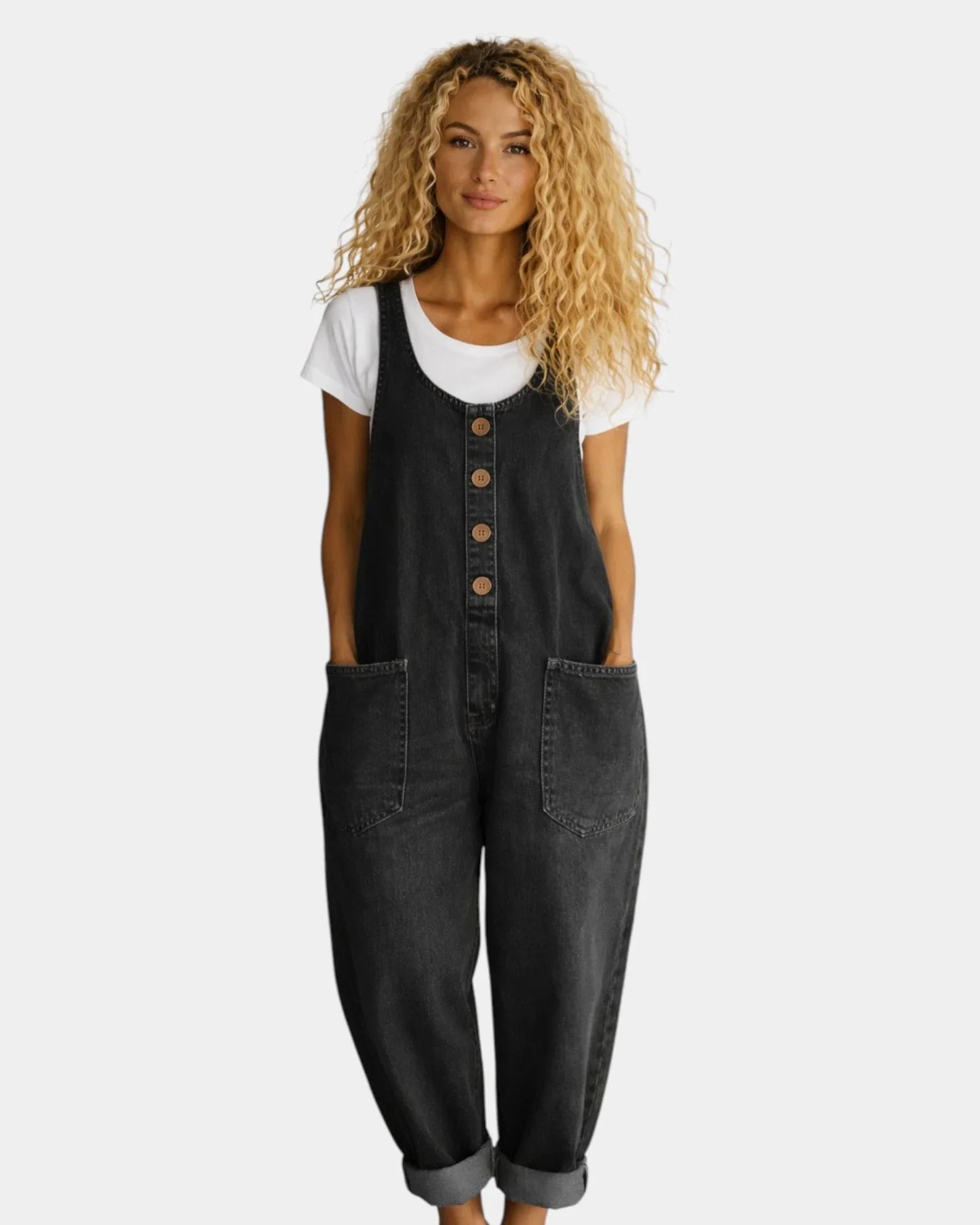 Lorena |  Salopette en denim coton vintage lavé