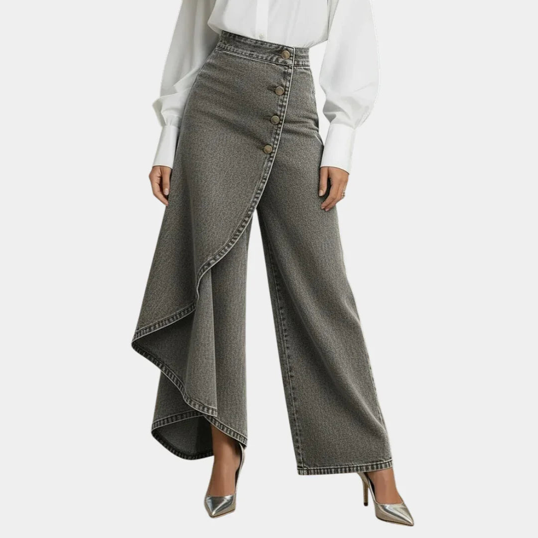 Martina | Jean taille haute à jambes larges