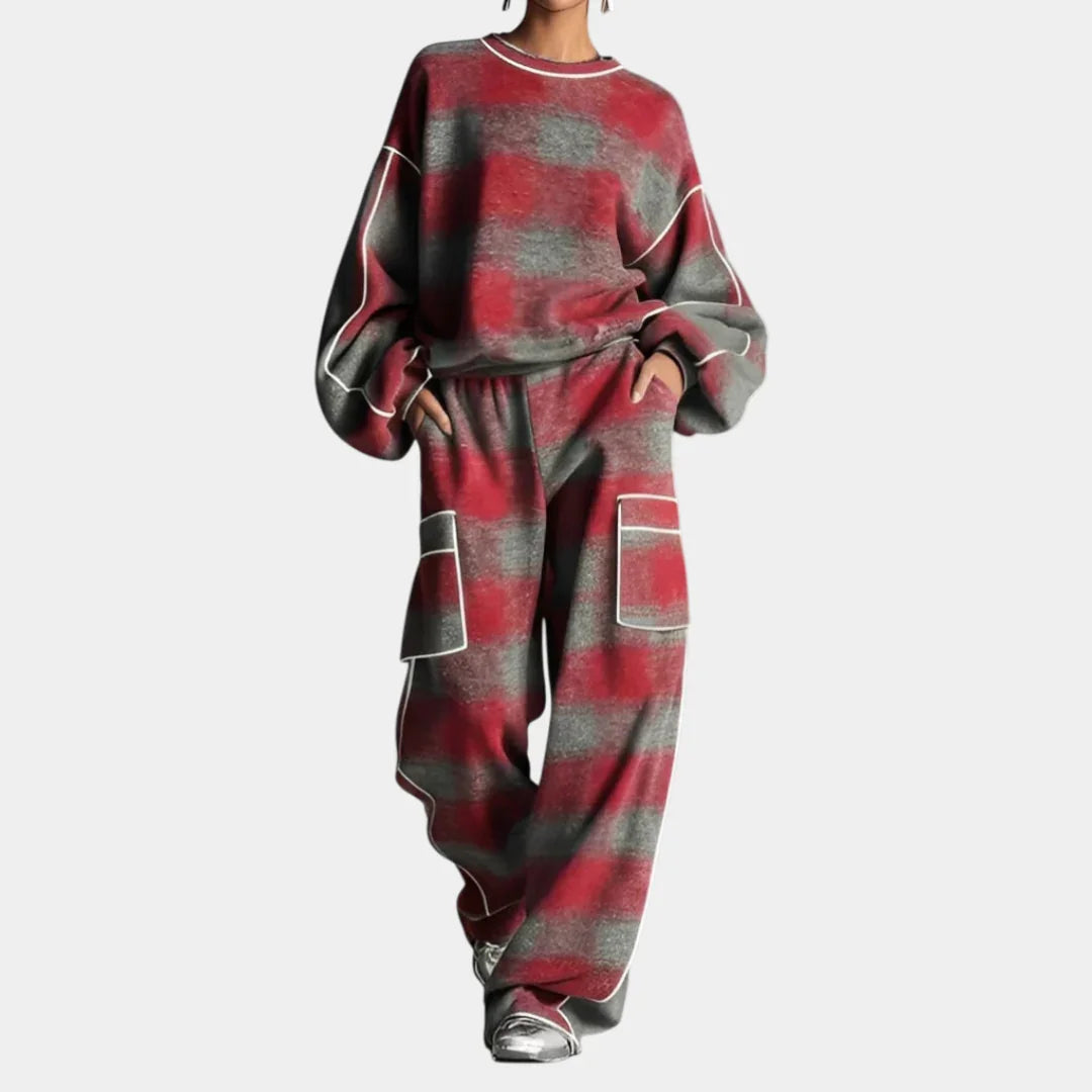 Carmen | Ensemble Sweatshirt et Pantalon Color Block