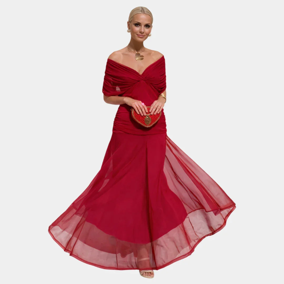 Nina | Robe Longue Florale à Col V