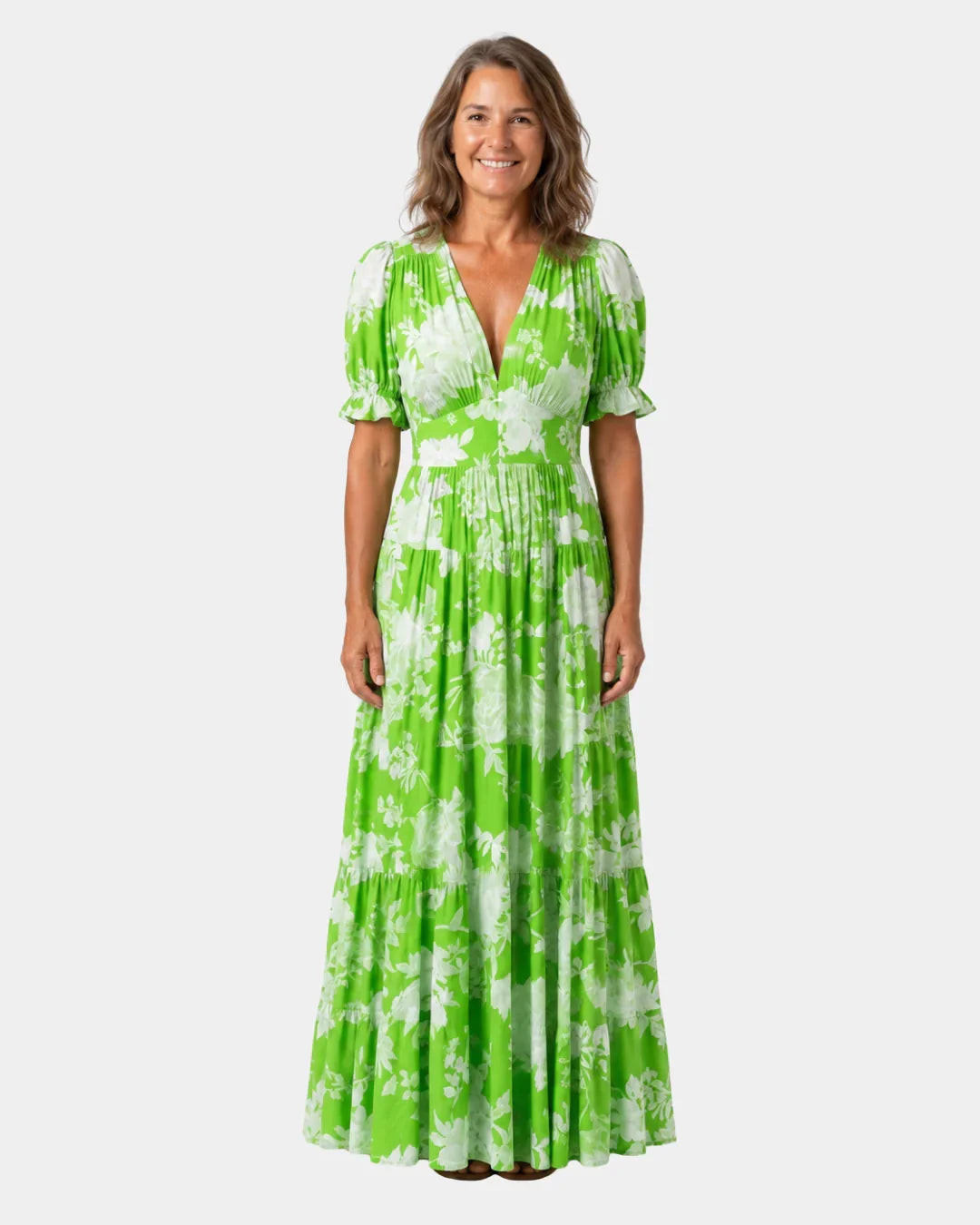 Césarie | Robe longue à fleurs
