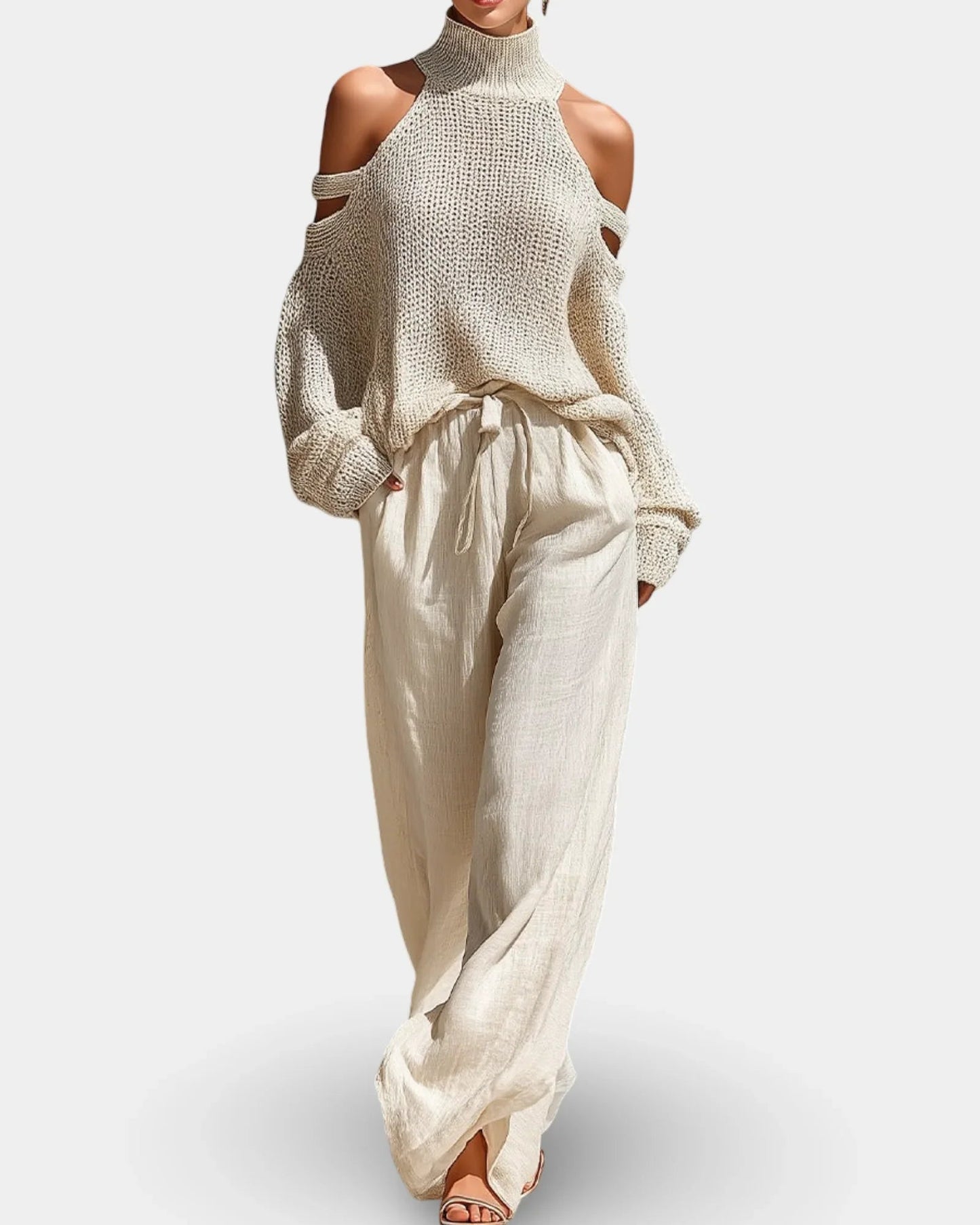 Camile | Ensemble à la mode en tricot et pantalon