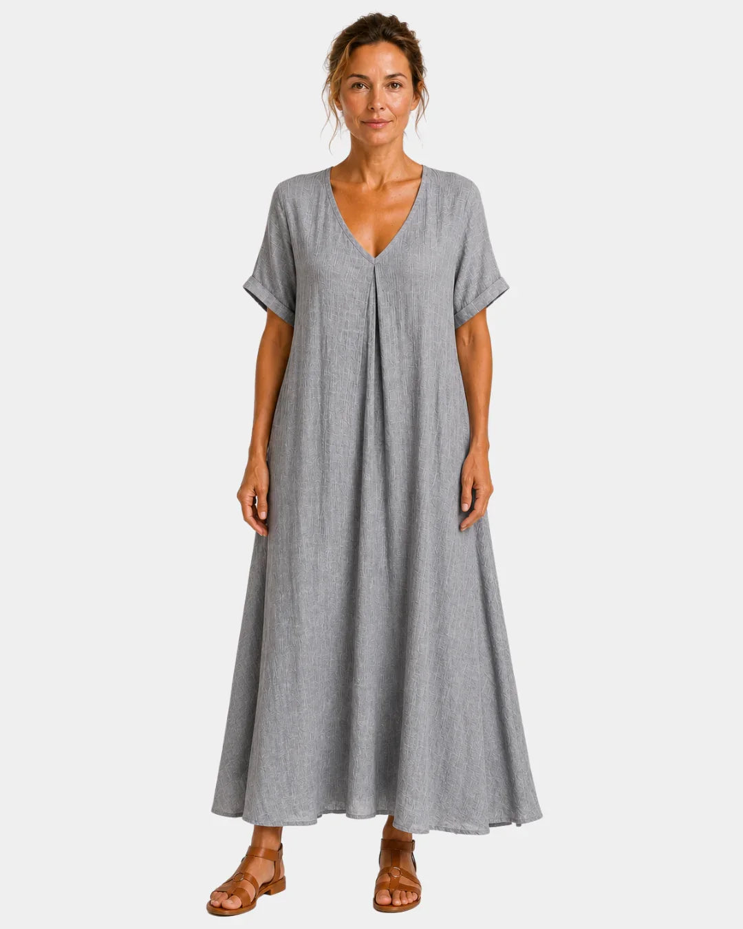 Basine | Robe longue légère à col en V