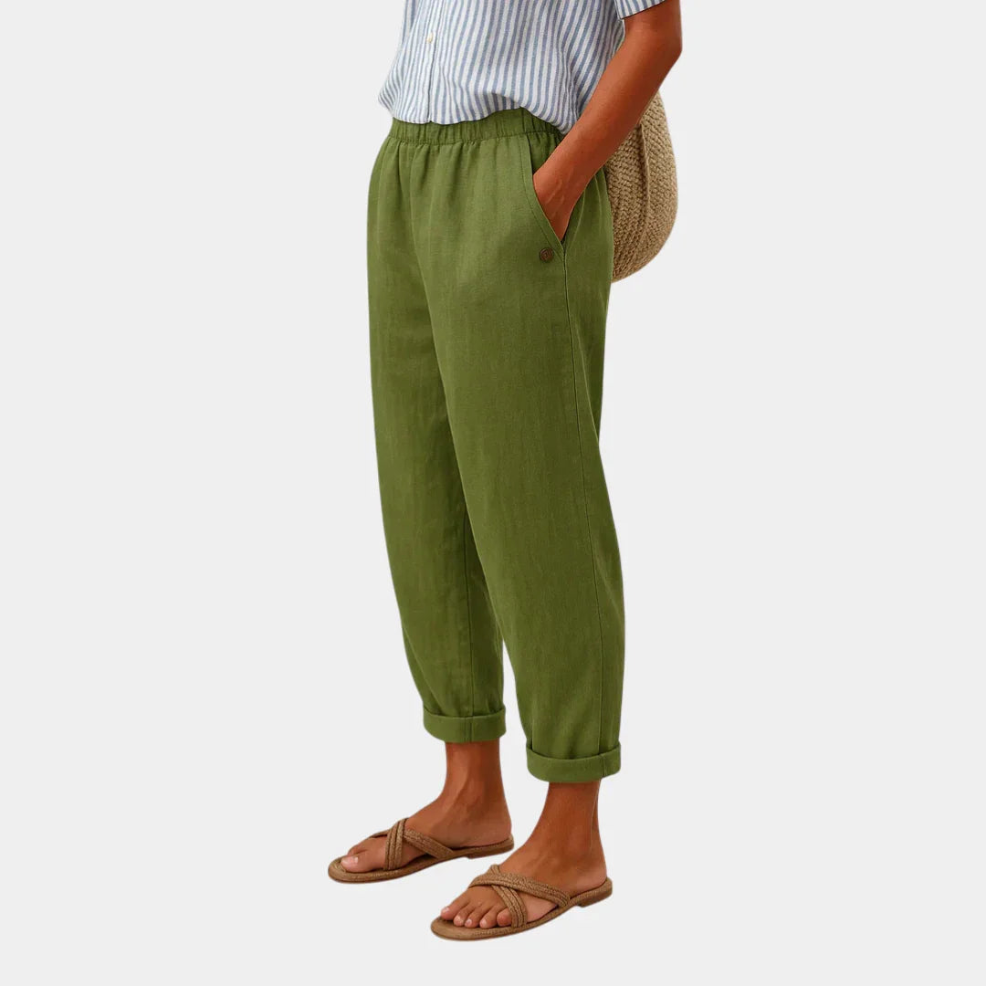 Florence | Pantalon Confortable Effet Lin