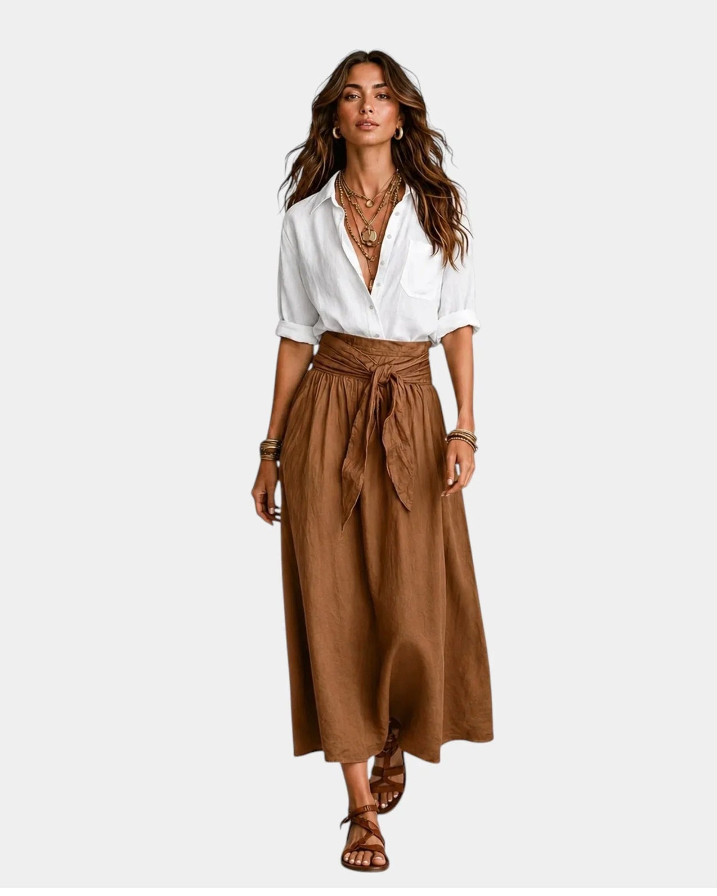 Danika | Jupe midi + chemise offerte