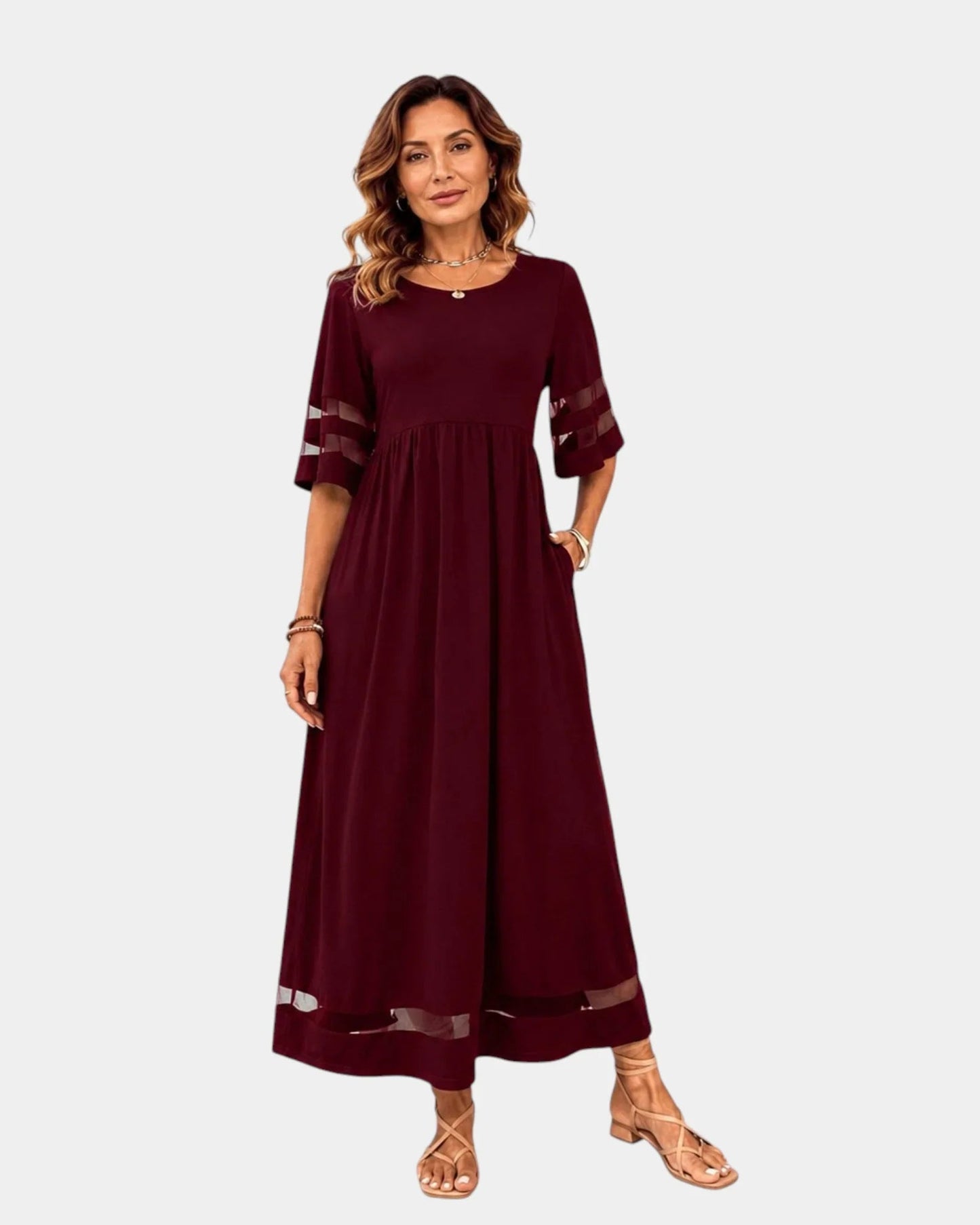 Adria | Robe midi élégante et minimaliste