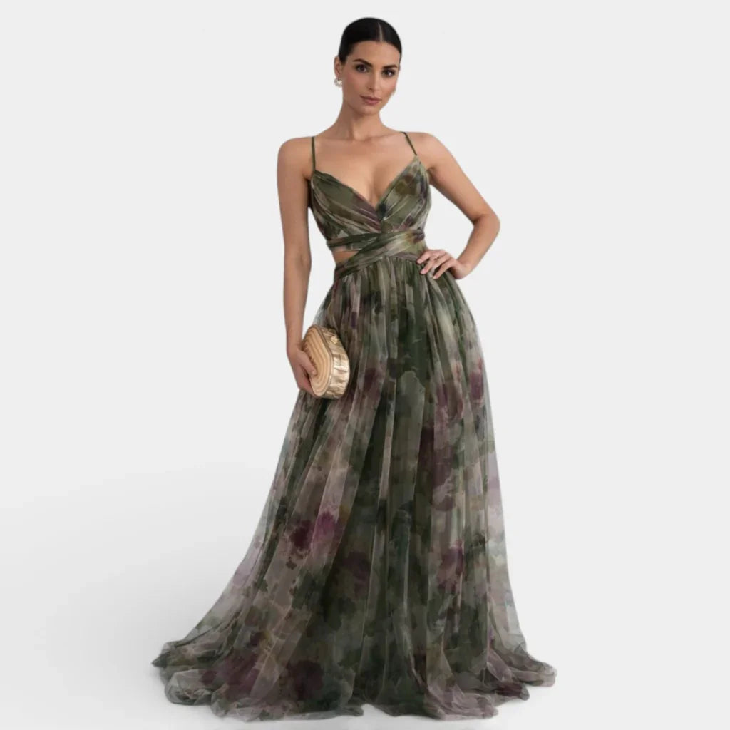 Giselle | Robe longue à imprimé floral