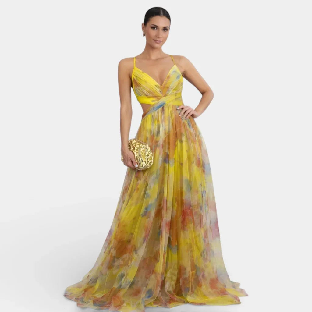 Giselle | Robe longue à imprimé floral