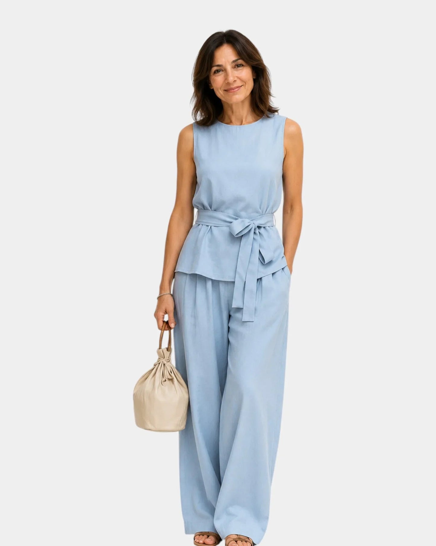 Iseultine | Ensemble deux pièces avec haut sans manches et pantalon