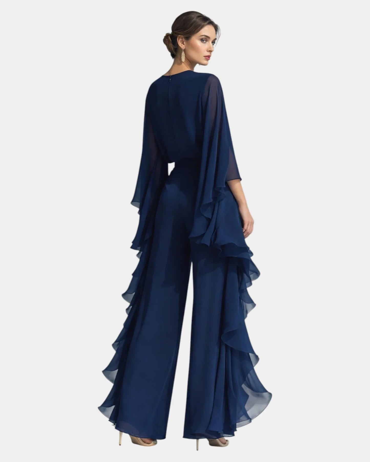 Véronique | Ensemble élégant en chiffon à volants