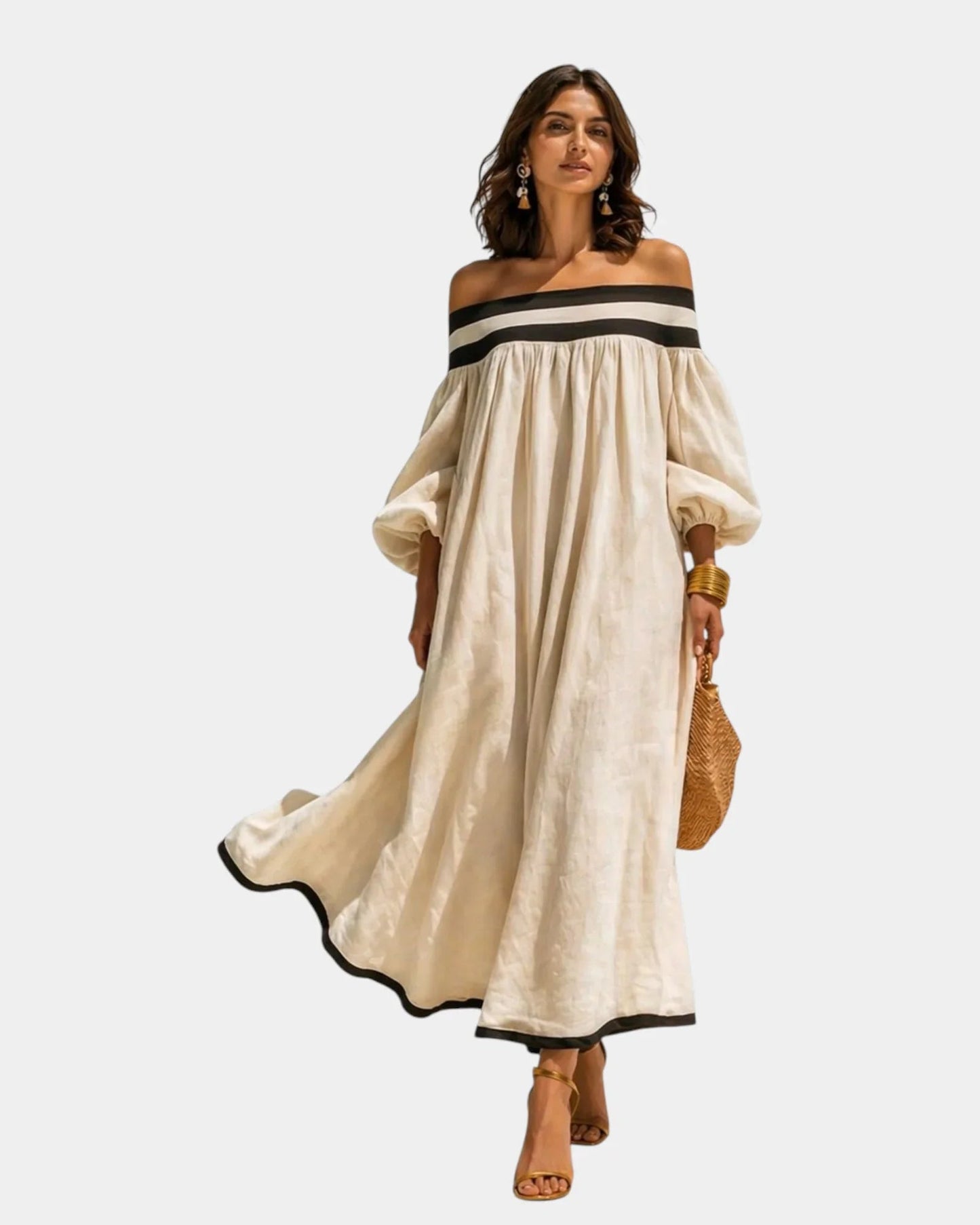 Cindy | Robe maxi à épaules dénudées