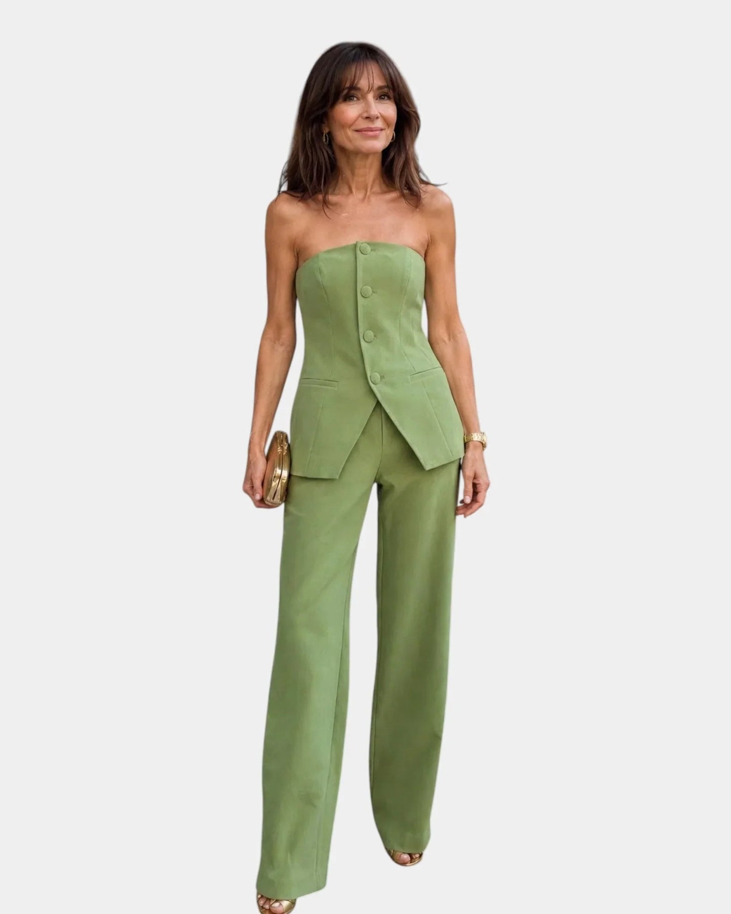 Eda | Ensemble avec top et pantalon à jambes larges