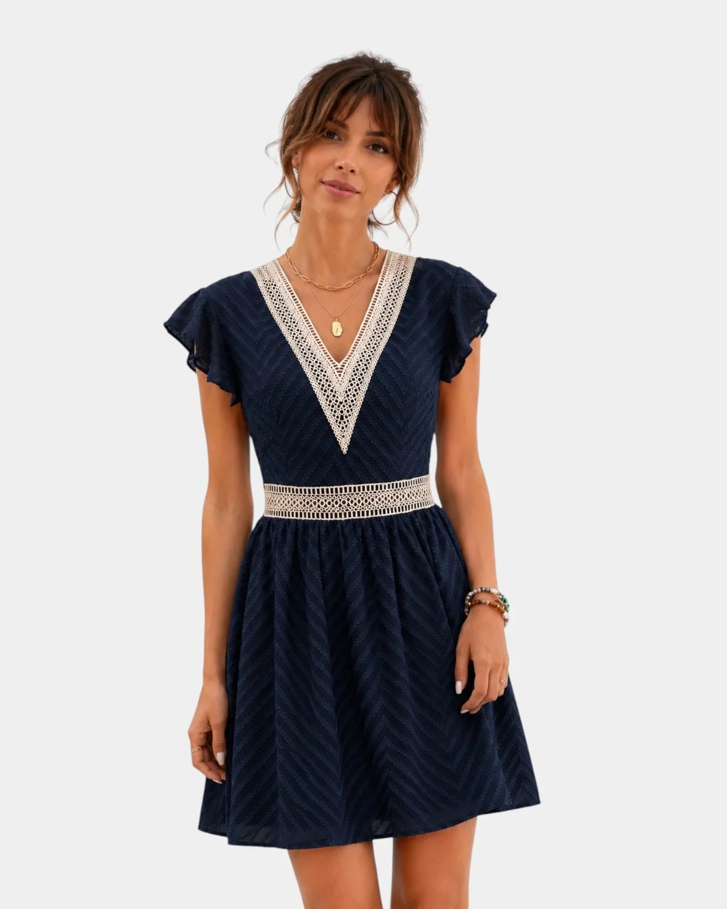 Hava | Robe courte à décolleté en V