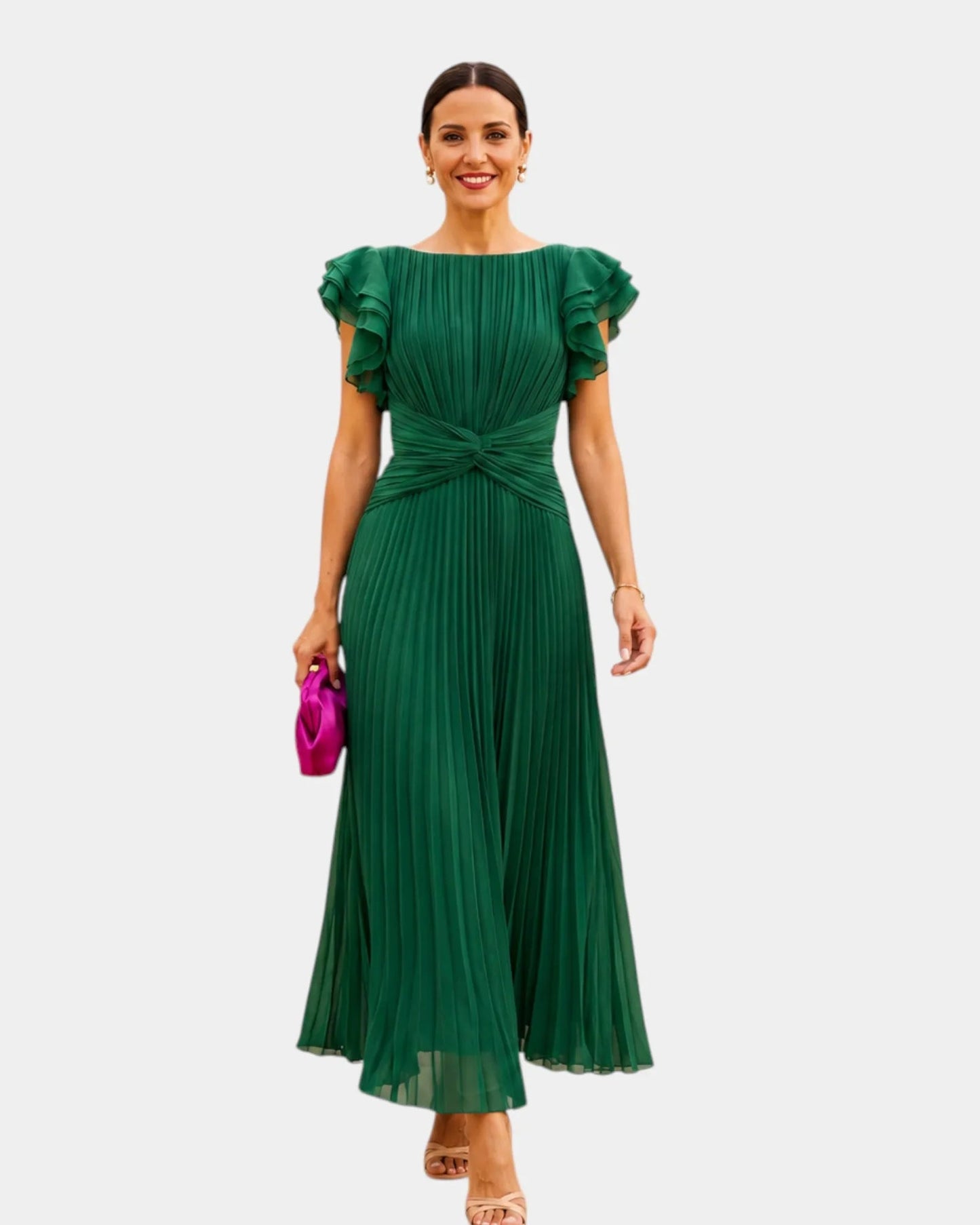Wiam | Robe maxi plissée élégante