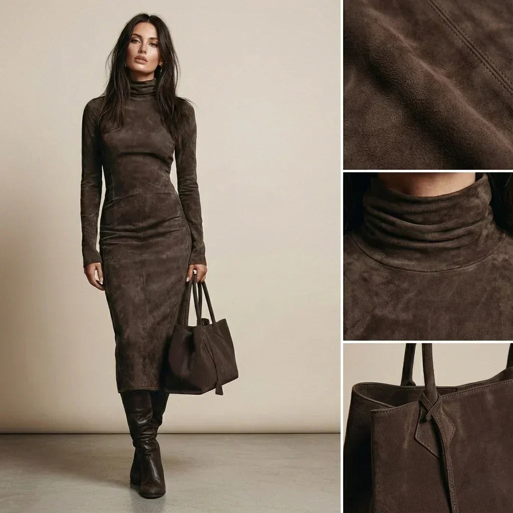 Sara | Robe Midi en Velours