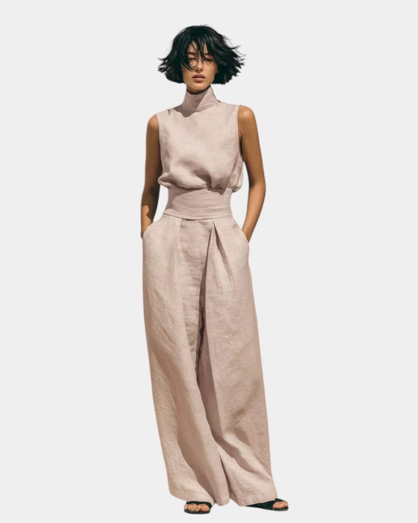 Falyne | Ensemble débardeur et pantalon large minimaliste