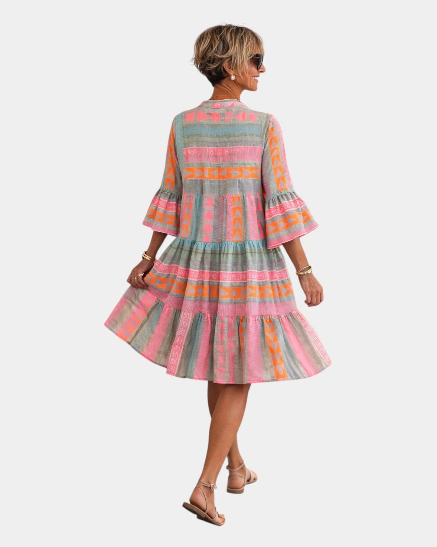 Amicie | Robe midi imprimée