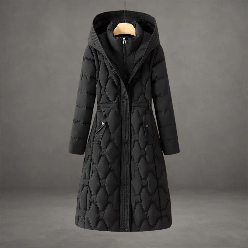 Briseida | Long manteau en duvet avec capuche
