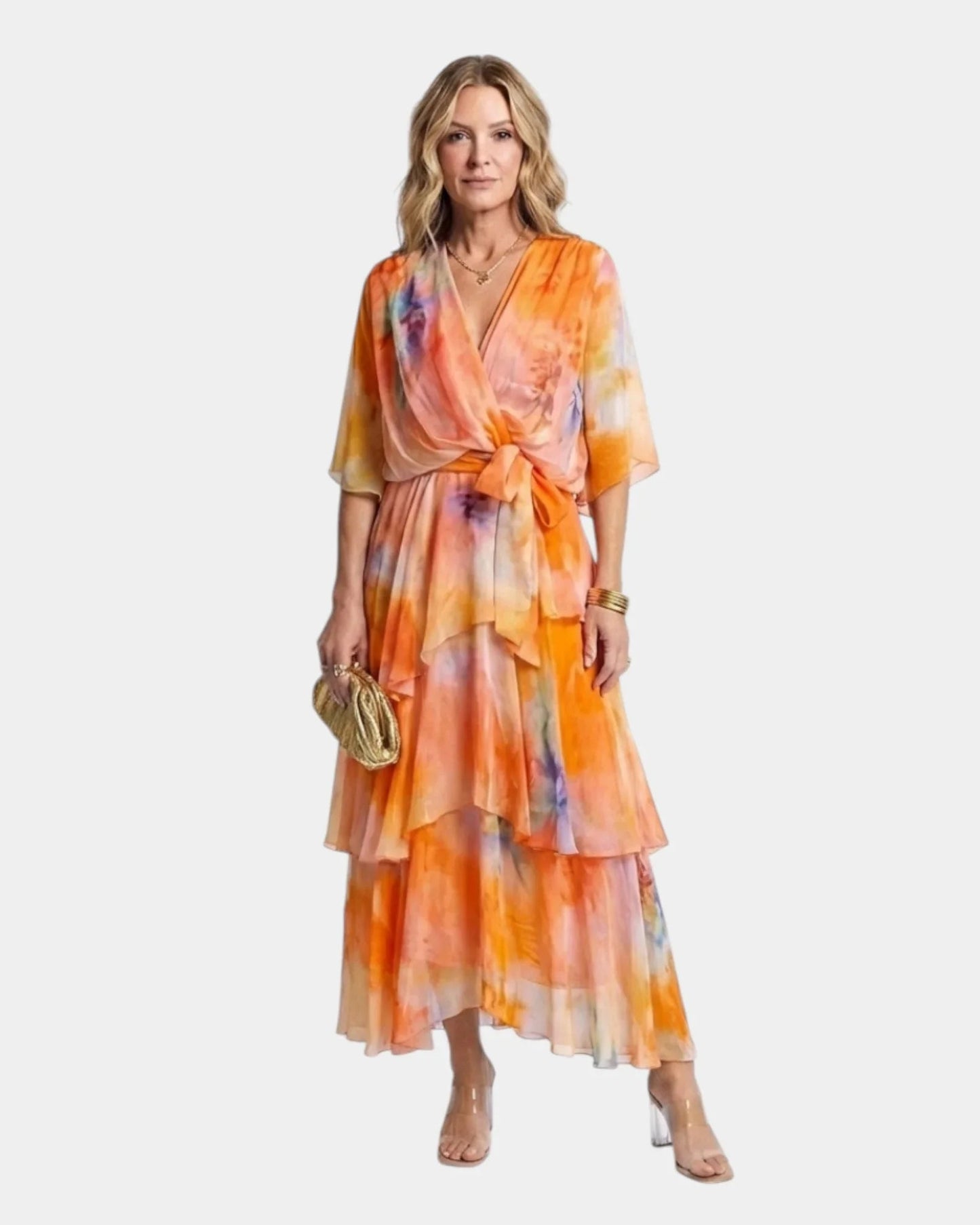 Gilda | Robe avec ceinture à nouer